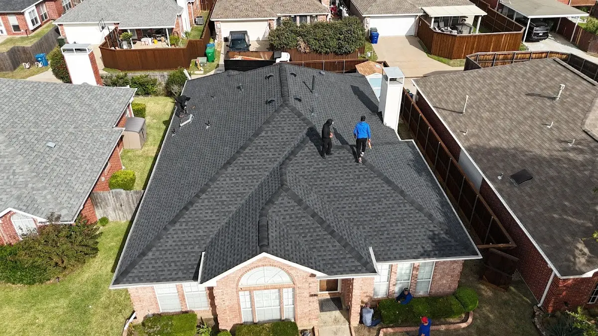 Slate & Tile Roof Repair work in progress on a Duncanville property